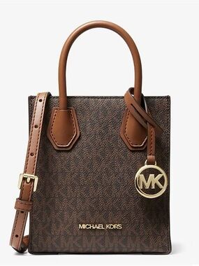 Michael Kors Brown and Tan Signature Small Tote